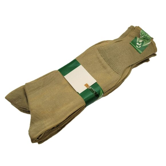 Vintage Men's Khaki Socks 6 Pair Fine Mercerized Cotton Packard Hosiery NOS - Picture 7 of 16